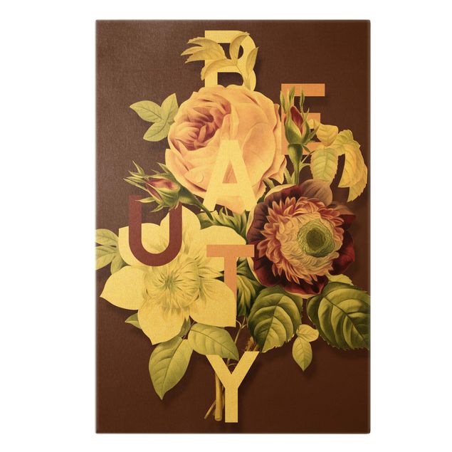 Cuadros Floral Typography - Beauty