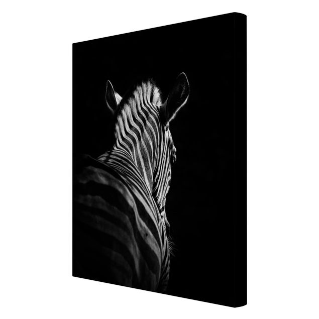 Cuadros modernos y elegantes Dark Zebra Silhouette
