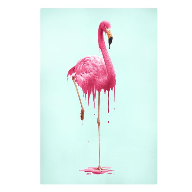 Lienzos de animales Melting Flamingo