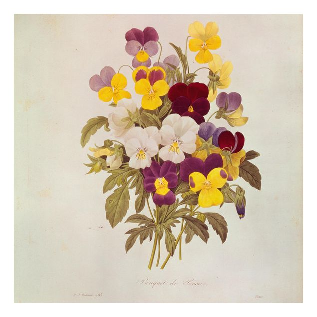 Cuadros plantas Pierre Joseph Redoute - Bouquet Of Pansies