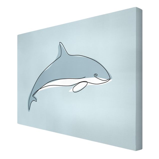 Cuadros modernos Dolphin Line Art