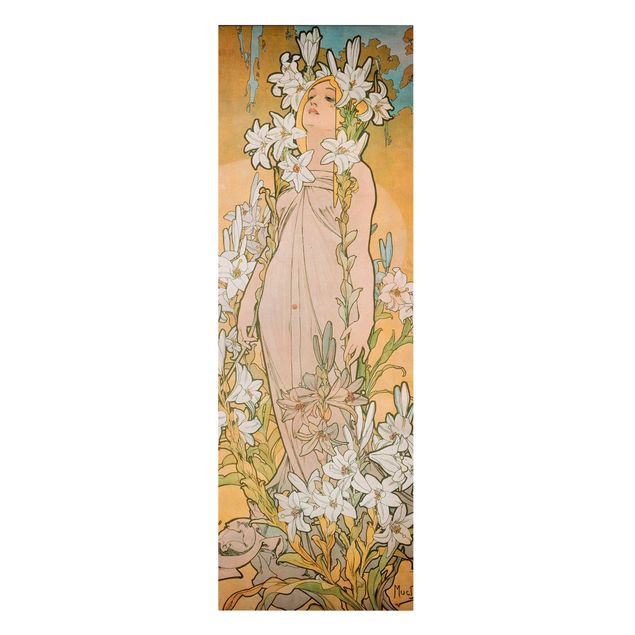 Lienzos flores Alfons Mucha - The Lily