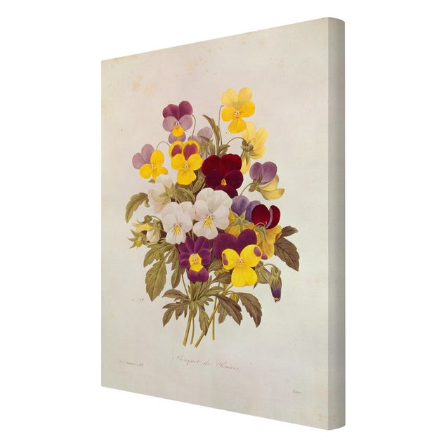Cuadros flores Pierre Joseph Redoute - Bouquet Of Pansies
