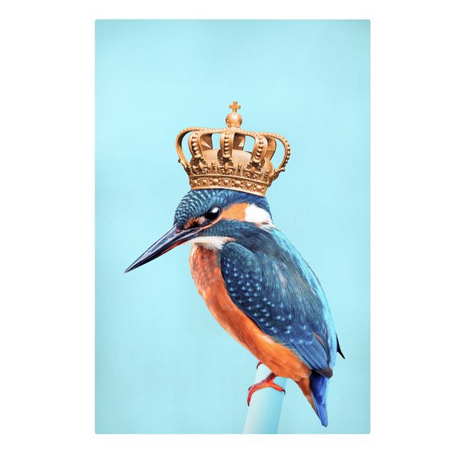 Lienzos animal Kingfisher With Crown