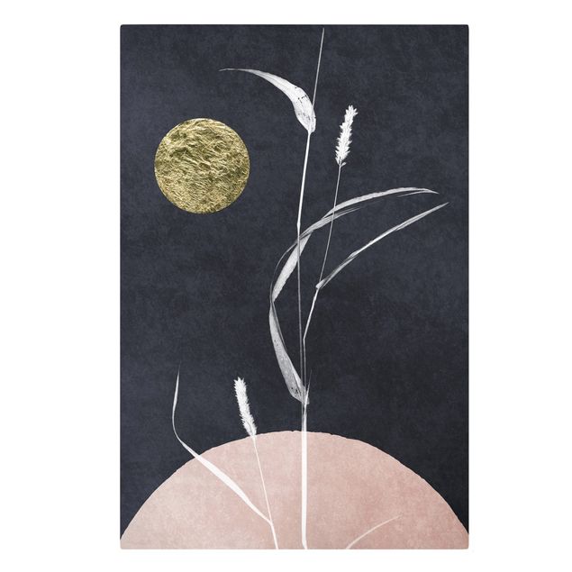 Cuadros flores Golden Moon With Reed