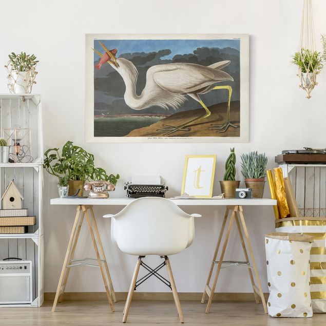 Decoración en la cocina Vintage Board Great White Egret