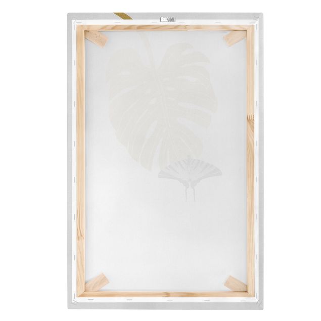 Cuadros decorativos Golden Monstera With Butterfly