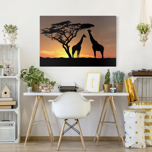 Cuadro jirafas African Sunset