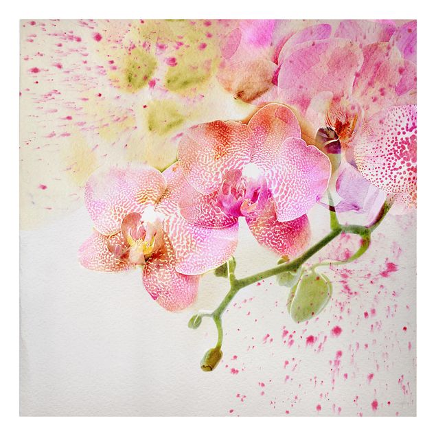 Cuadros en lienzo de flores Watercolour Flowers Orchids