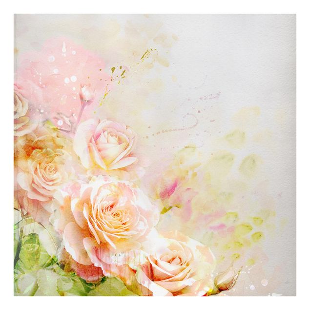 Cuadros de flores Watercolour Rose Composition