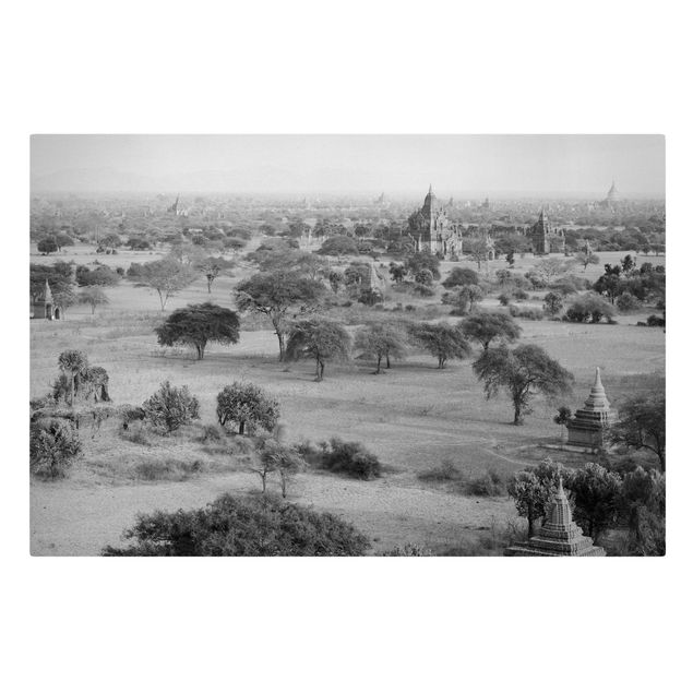 Lienzos blanco y negro Bagan in Myanmar II