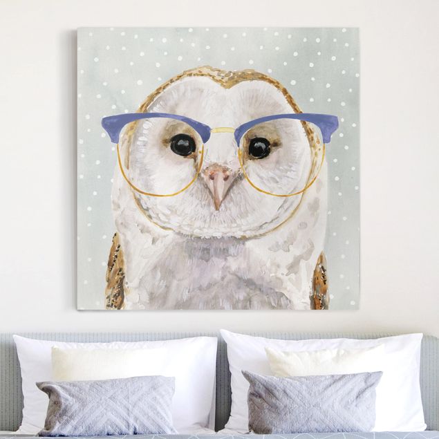 Lienzos de animales Animals With Glasses - Owl