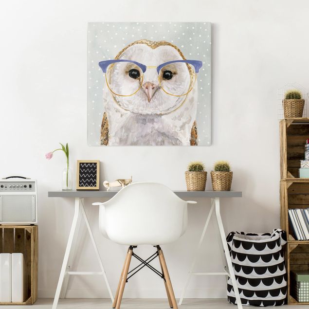 Cuadros decorativos modernos Animals With Glasses - Owl