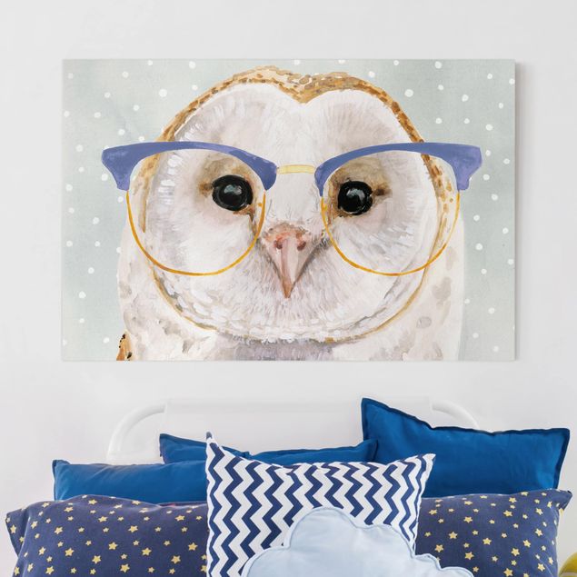 Lienzos animal Animals With Glasses - Owl