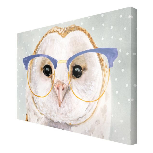 Lienzos decorativos Animals With Glasses - Owl