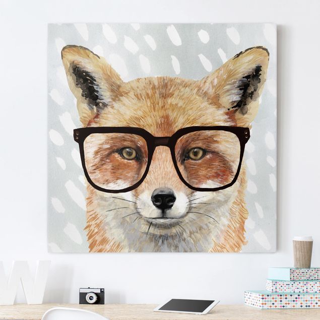 Lienzos animal Animals With Glasses - Fox