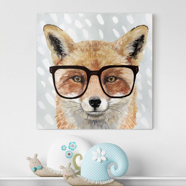 Decoración infantil pared Animals With Glasses - Fox