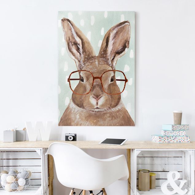 Cuadros modernos Animals With Glasses - Rabbit