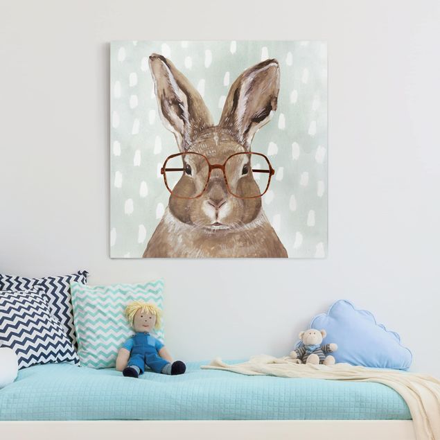 Cuadros decorativos modernos Animals With Glasses - Rabbit