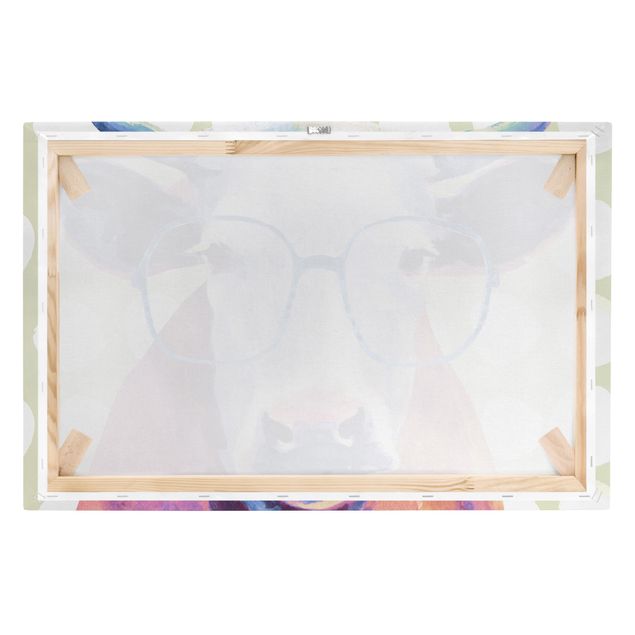 Lienzos decorativos Animals With Glasses - Cow