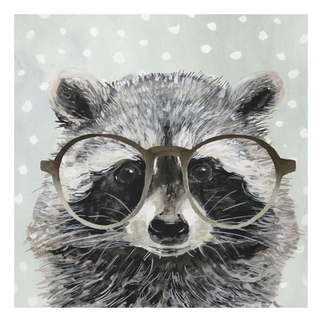 Cuadros infantiles animales Animals With Glasses - Raccoon