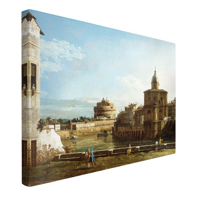 Estilo artístico Post Impresionismo Bernardo Bellotto - View of Rome on the Banks of the Tiber