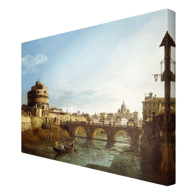 Cuadros famosos Bernardo Bellotto - View of Rome looking West