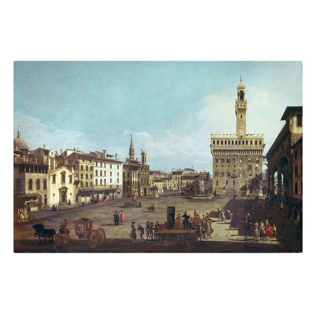 Estilo artístico Post Impresionismo Bernardo Bellotto - The Piazza della Signoria in Florence