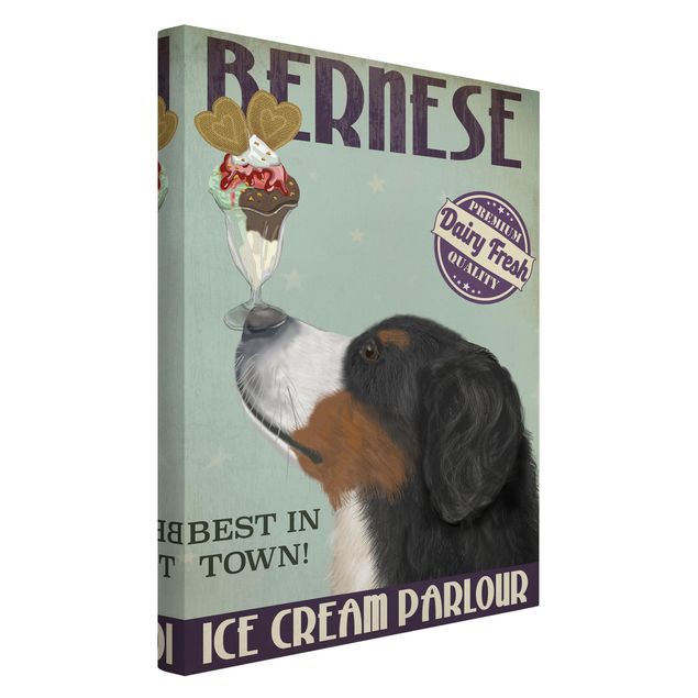 Lienzos de frases Bernese Mountain Dog With Ice
