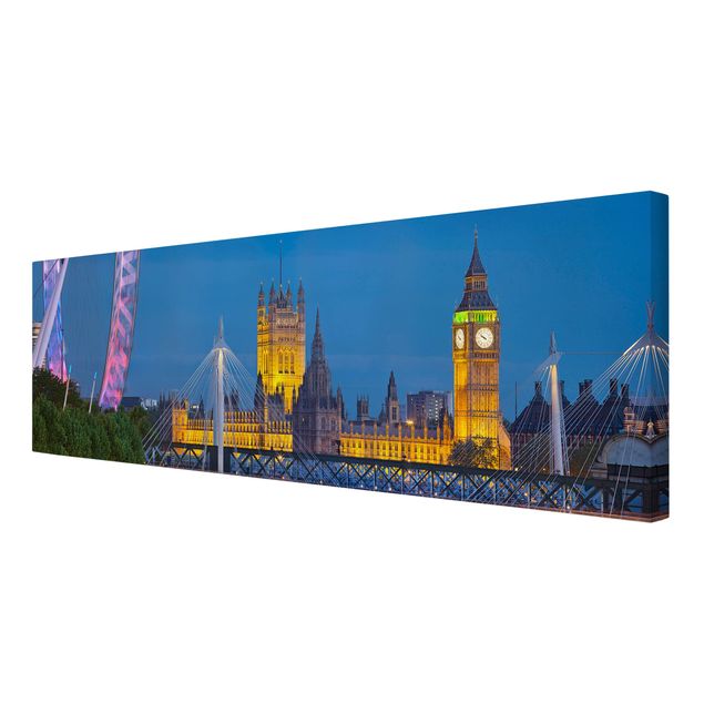 Cuadros decorativos modernos Big Ben And Westminster Palace In London At Night