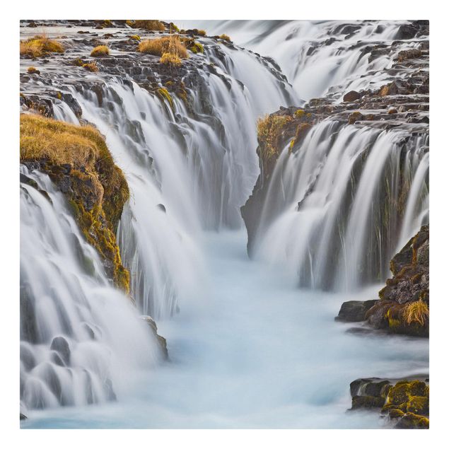 Lienzos paisajes naturales Brúarfoss Waterfall In Iceland