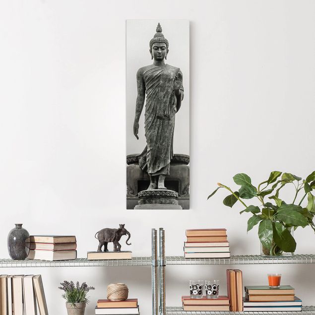Lienzos en blanco y negro Buddha Statue