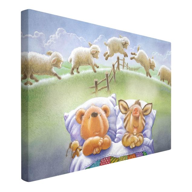 Cuadros decorativos modernos Buddy Bear - Counting Sheep