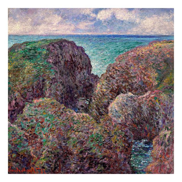 Lienzos de montañas Claude Monet - Group of Rocks at Port-Goulphar