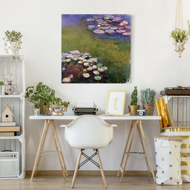 Lienzos de rosas Claude Monet - Water Lilies