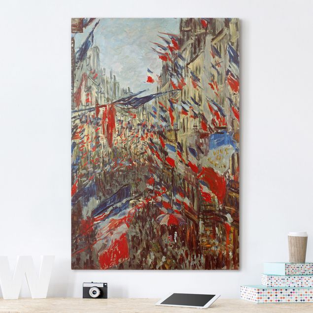 Decoración cocina Claude Monet - The Rue Montorgueil with Flags