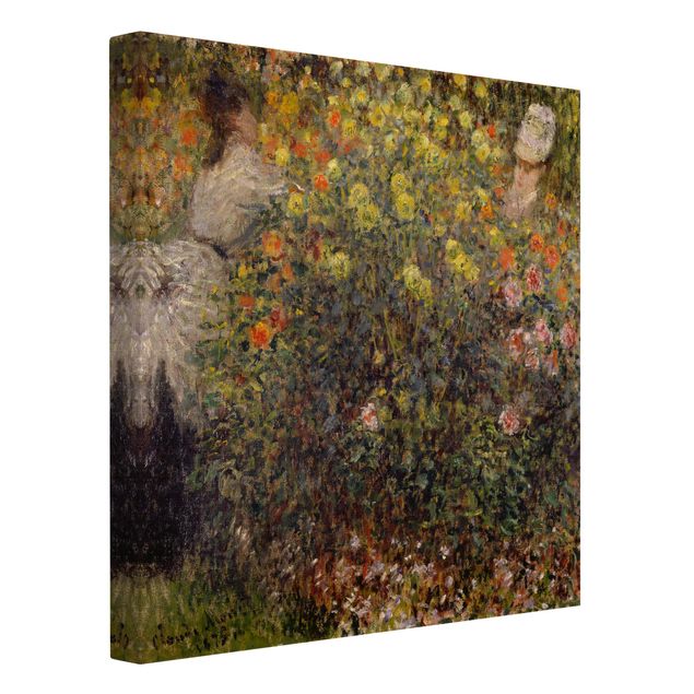 Reproducciones de cuadros Claude Monet - Two Ladies in the Flower Garden