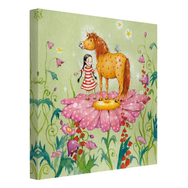Cuadros infantiles animales The Magic Pony On The Flower