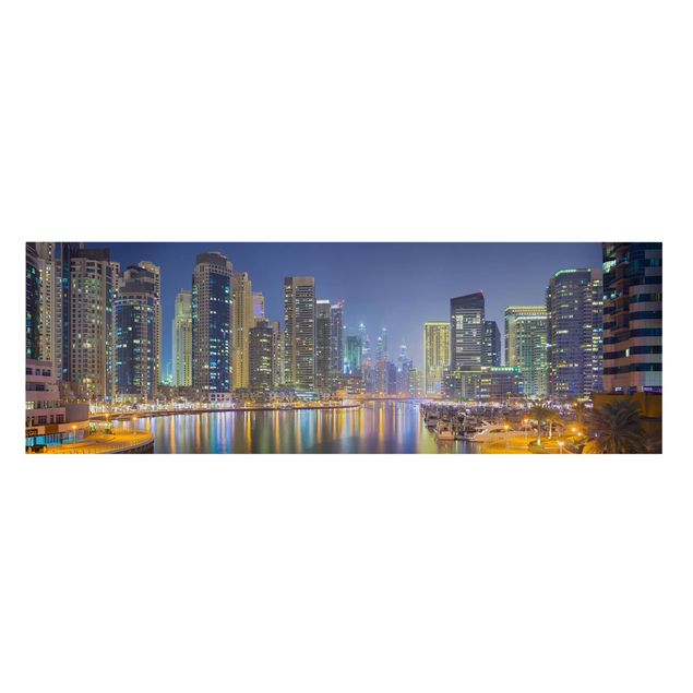 Lienzos ciudades del mundo Dubai Night Skyline
