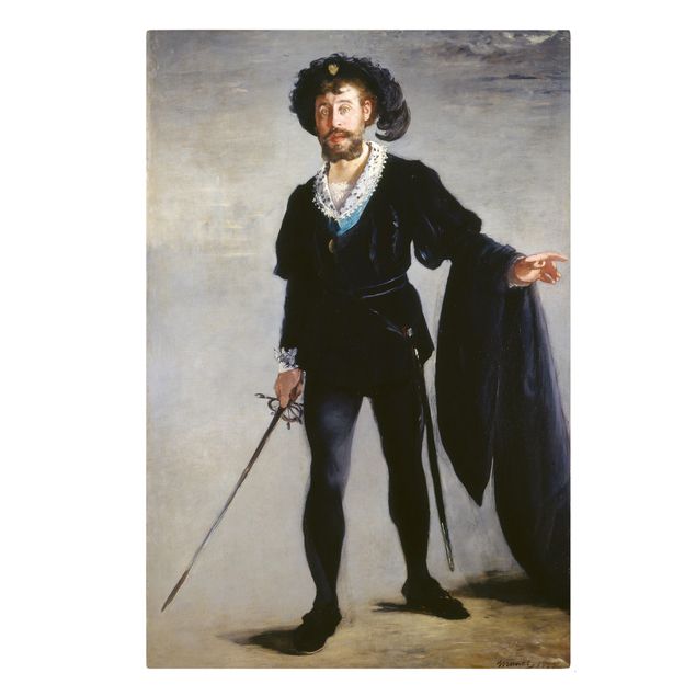 Lienzos de cuadros famosos Edouard Manet - Jean-Baptiste Faure in the Role of Hamlet