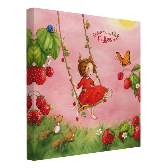 Cuadros tonos naranjas Little Strawberry Strawberry Fairy - Tree Swing
