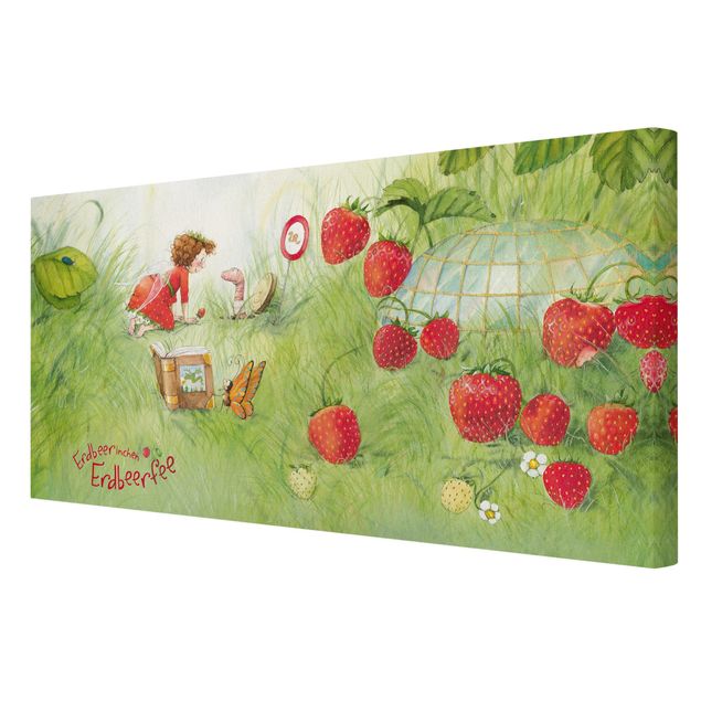 Cuadros decorativos Little Strawberry Strawberry Fairy- With Worm Home