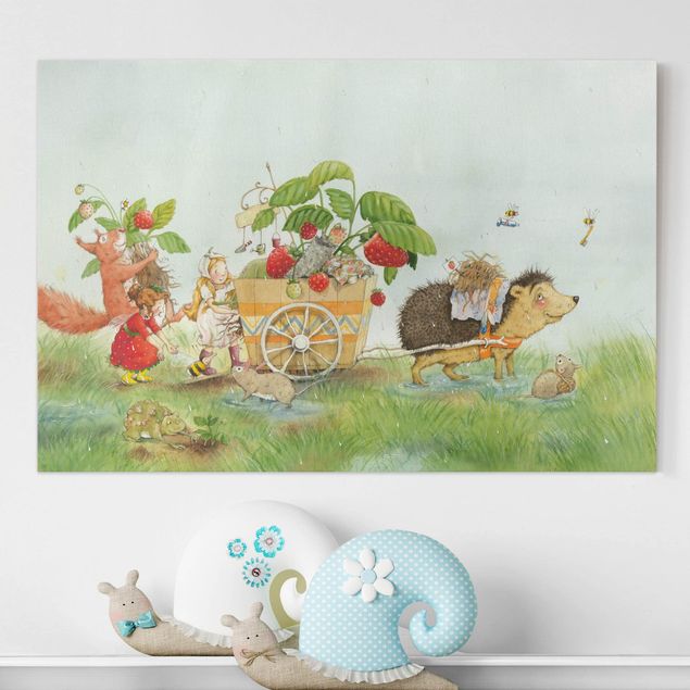 Lienzos de animales Little Strawberry Strawberry Fairy - With Hedgehog