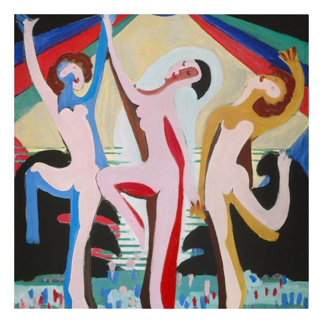 Lienzos de cuadros famosos Ernst Ludwig Kirchner - colour Dance