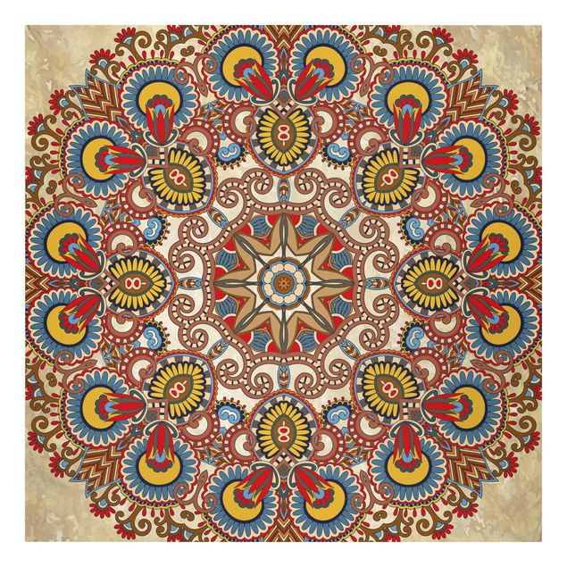 Cuadros modernos Coloured Mandala