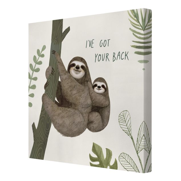 Cuadros en lienzo Sloth Sayings - Back