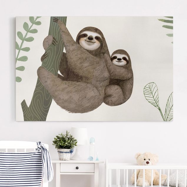 Decoración habitacion bebé Sloth Sayings - Back