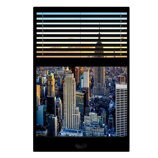 Lienzos ciudades del mundo Window View Blinds - Sunrise New York