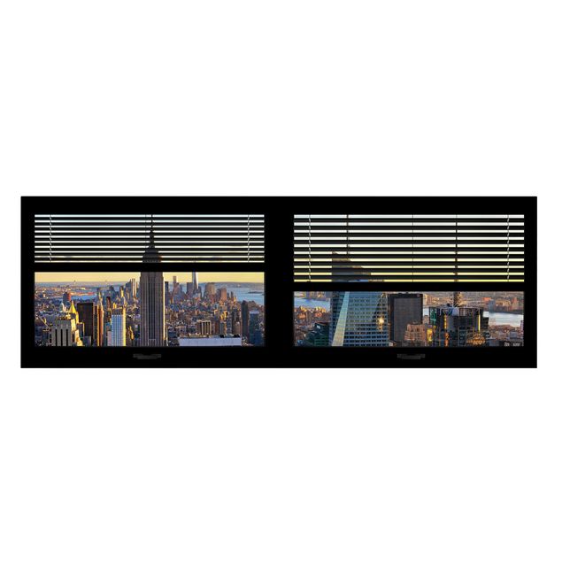 Lienzos ciudades del mundo Window View Blinds - Manhattan Evening