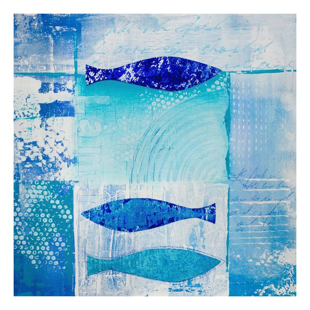 Cuadros de patrones Fish In The Blue